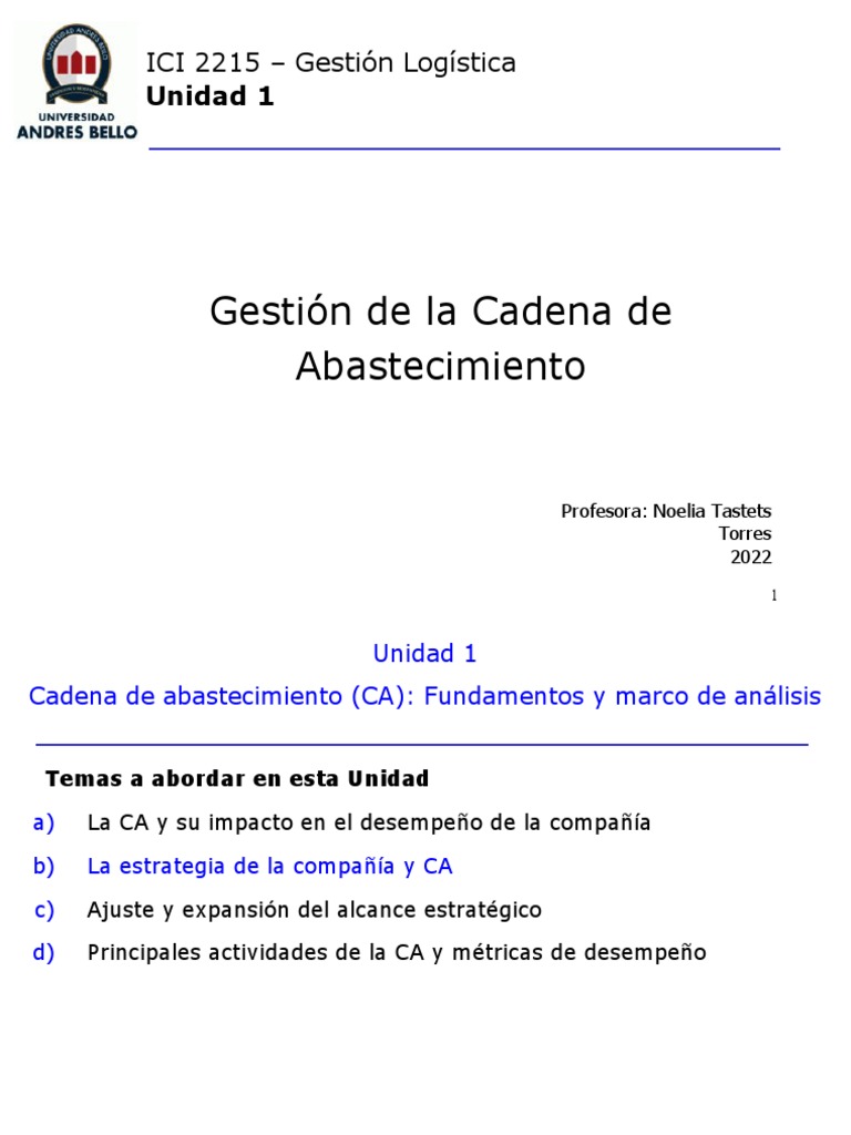Estrategias en la Cadena de Abastecimiento | PDF | Marketing | Cadena ...