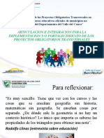 Articulacion e Integracion Pot Transversales