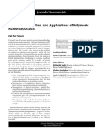 Special Issue On Synthesis, Properties, and Applications of Polymeric Nanocomposites