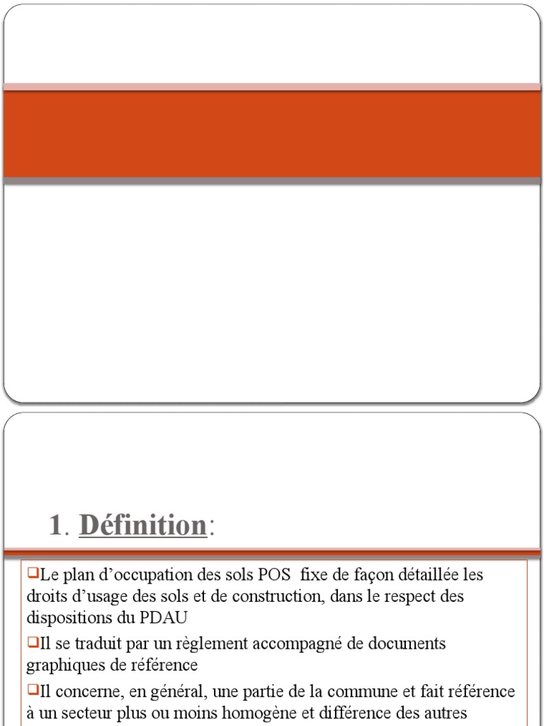 Définition et objectifs du POS en Algérie | PDF | Sciences et ...