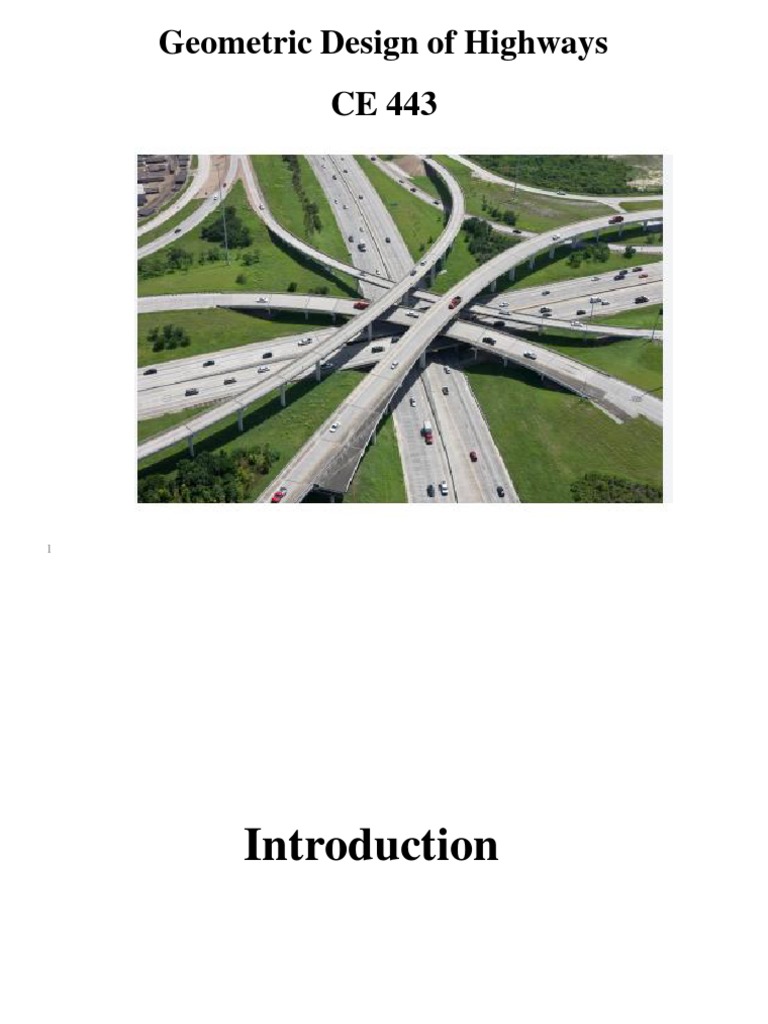 Lecture 1 PDF Traffic Controlled Access Highway