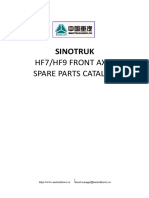 Hf7/Hf9 Front Axle Spare Parts Catalog: Sinotruk