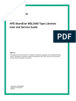 Hpe Storeever Msl3040 Tape Libraries User and Service Guide