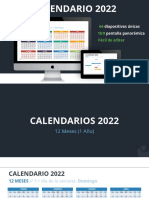 Calendario 2022: 64 16:9 Fácil de Editar