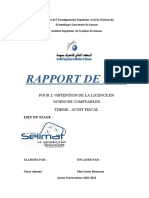 Rapport de Pfe: Pour L'Obtention de La Licence en Sciences Comptables Theme: Audit Fiscal