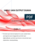 Input Dan Output Dijava: Tri Lestariningsih, S. Kom., M.Kom