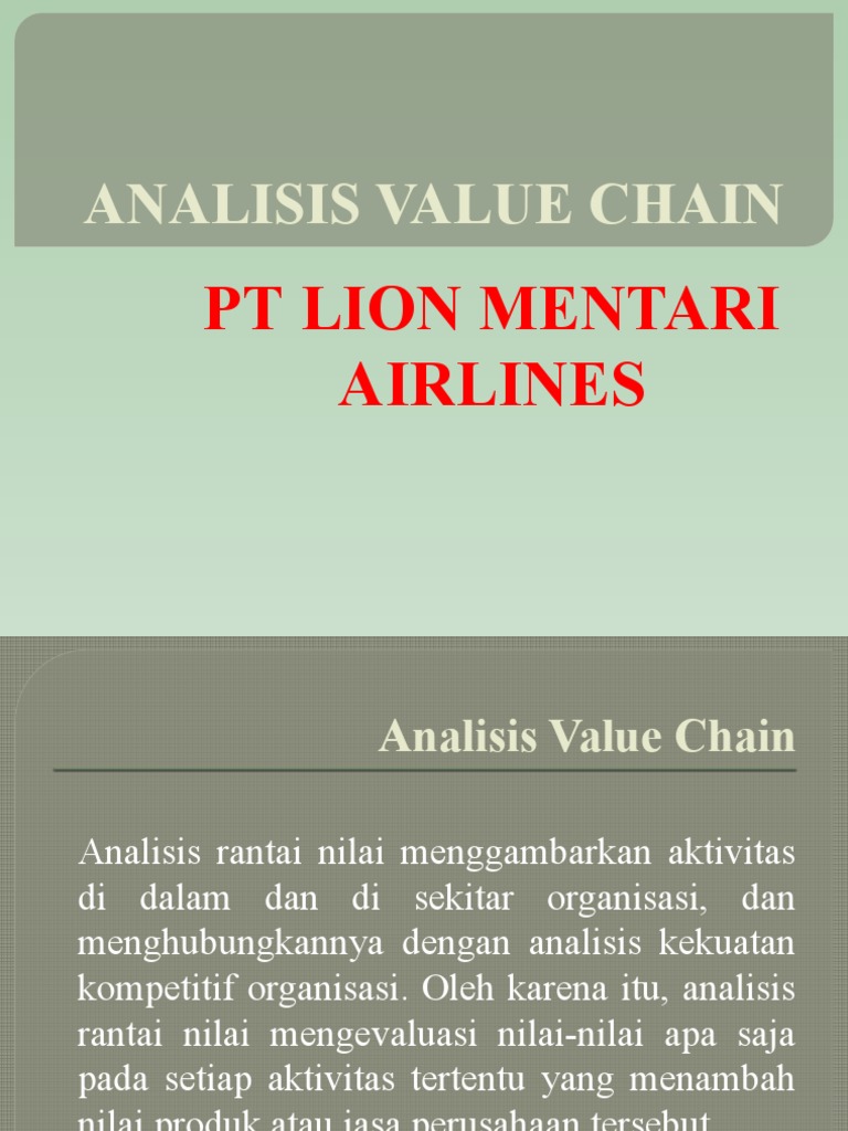 Analisis Rantai Nilai PT Lion Mentari | PDF