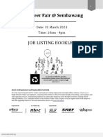 E2i Career Fair at Sembawang: Job Listing Booklet