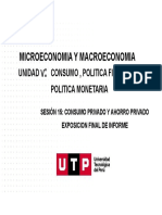 Microeconomia Y Macroeconomia: Unidad V Consumo, Politica Fiscal Y Politica Monetaria