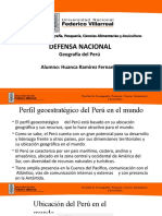 Defensa Nacional: Geografía Del Perú Alumno: Huanca Ramirez Fernando