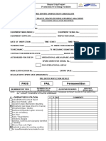 Air Track Crawler Drill Inspection Checklists