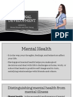 Personal Development: Lesson 4 Mental Health and Well-Being