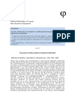 Political Philosophy 12th Grade Guã - A 2 Unidad II La Libertad