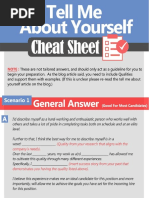 Tell Me About Yourself - Interview Cheat Sheet