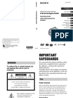 Manual For Sony Handcam DCR-DVD610