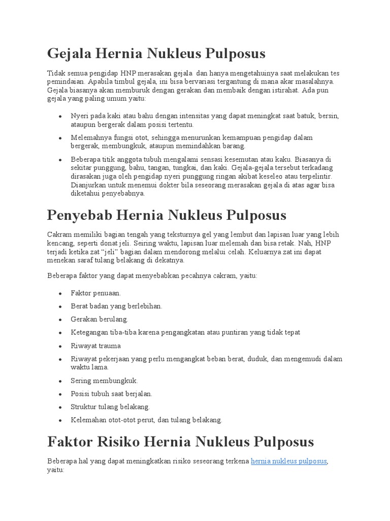Gejala hernia nukleus pulposus pdf