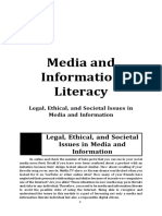 MIL Legal and Ethical Issues of Media and Information