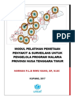 Modul Pelatihan Pemetaan Penyakit & Surveilans Untuk Pengelola Program Malaria Provinsi Nusa Tenggara Timur