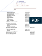 Statement of Cash Flow January 2014 Through 13th Period 2014