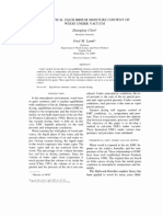 Theoretical Equilibrium Moisture Content of Wood Under Vacuum