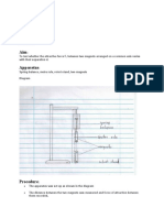 Magnetism Lab Force Inverse Distance Squared