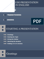 How To Do Presentation in English