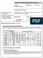 Problem Solving Report (Laporan Penanganan Masalah) : Rancaekek Periode 1 Form No: 001/WJ3-PAC/III/2021 DATE (TGL)
