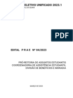 Processo Seletivo Unificado 2023.1: Edital P R A E #04/2023