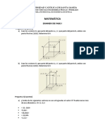 Matemática: Examen de Fase I