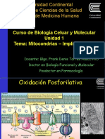 Curso de Biología Celuar y Molecular Unidad 1 Tema: Mitocondrias - Implicaciones
