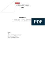 Universidade Paulista Unip: Nome: RA: Curso: Tecnologia em Radiologia Semestre/Ano: 1º 2019 Nome Da Unidade: BRASÍLIA