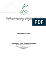 Identificación de Zonas Susceptibles A Inundación en El Casco Urbano Del Municipio de Sopó, Cundinamarca