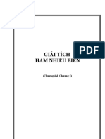 Giải Tích Hàm Nhiều Biến: (Chương 4 & Chương 5)