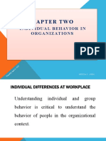 Chapter Two: Individual Behavior in Organizations