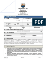 1 Identificacion: Universidad Del Magdalena Vicerrectoría Académica