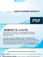 Robert Gagne'S Learning Hierarchy