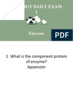 Biology Daily Exam 2: Enzyme