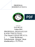 Proposal Futsal Bantuan Dana