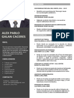 Alex Pablo Galan Caceres: Estudios