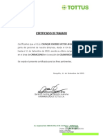 Certificado de Trabajo