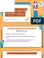 Pengendalian Mutu Selama Penyimpanan: Anjani Dela Saputri 05041282025055 Kelas A