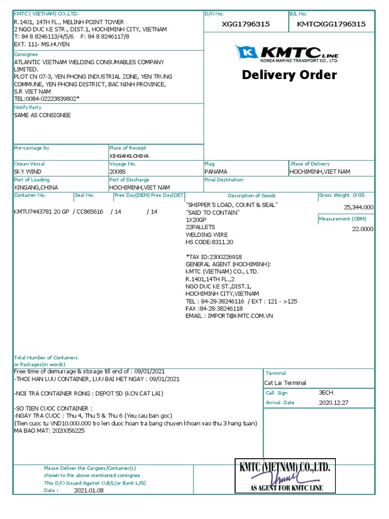 eDO - XGG1796315 | PDF | Freight Transport