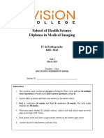 School of Health Science Diploma in Medical Imaging: IT in Radiography RHC 3042