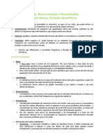 Poluição, Bioacumulação e Bioampliação Agentes Tóxicos Poluição Atmosférica