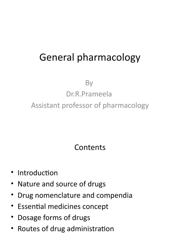 General Pharmacology 1 Pdf Pharmacology Tablet Pharmacy