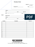 Purchase Order Form