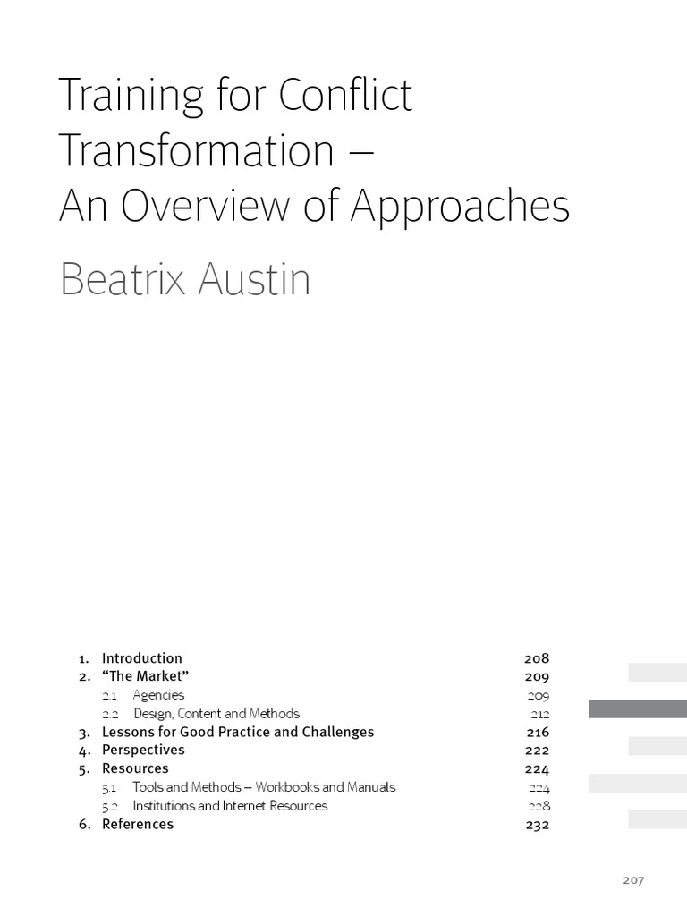 Conflict Transformation Training Guide | PDF | Peacebuilding | Facilitator