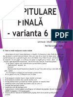 Recapitulare Finală 6