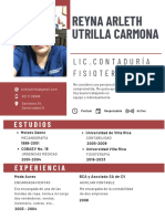 Reyna Arleth Utrilla Carmona: Lic - Contaduría Fisioterapeuta
