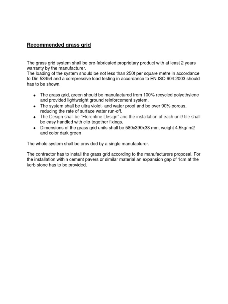 Spec - ACO | PDF | Concrete | Strength Of Materials